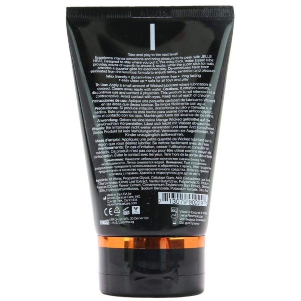 Wicked Jelle Warming Waterbased Anal Gel Lubricant - 4 oz For Sale - Image 2