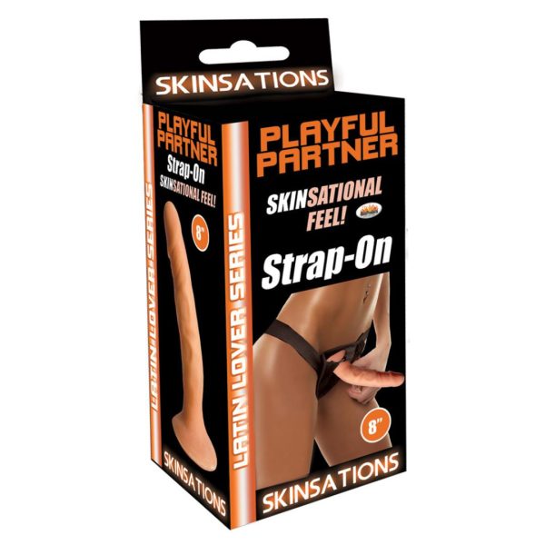 Skinsations 8 Inch Strap On Dildo Harness Online Hot Sale - Image 2