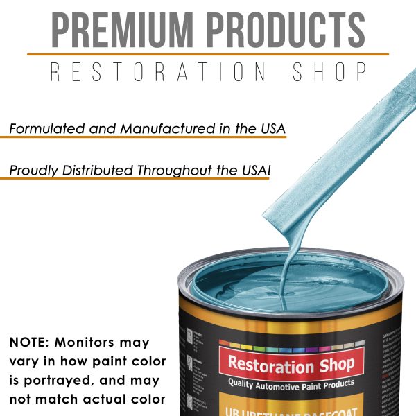 Azure Blue Metallic - Urethane Basecoat with Clearcoat Auto Paint - Complete Medium Gallon Paint Kit - Professional Gloss Automotive Car Truck Coating For Cheap - Image 4