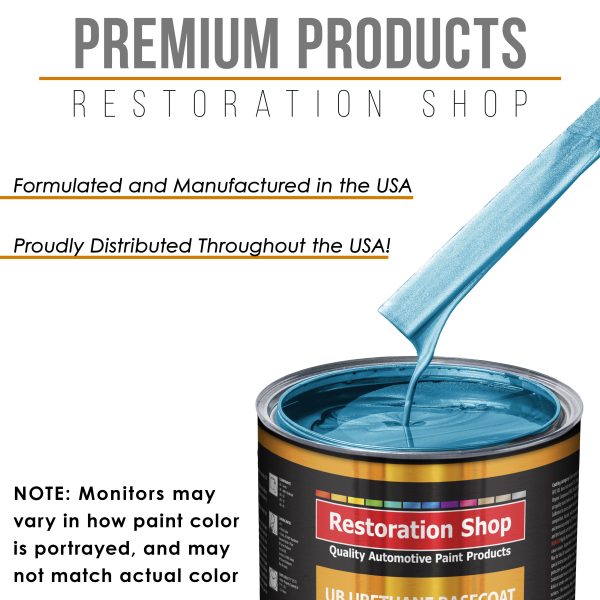 Electric Blue Metallic - Urethane Basecoat with Clearcoat Auto Paint (Complete Slow Gallon Paint Kit) Professional Gloss Automotive Car Truck Coating Sale - Image 4